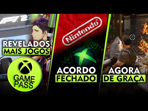 Jogo GRÁTIS pra TODOS no XBOX REVELAÇÕES no GAME PASS e ACORDO FECHADO entre NINTENDO e MICROSOFT!