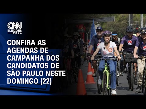 Confira as agendas de campanha dos candidatos de São Paulo neste domingo (22) | CNN PRIME TIME