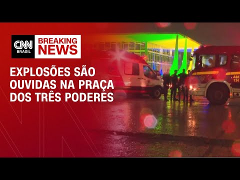 Explosões são ouvidas na Praça dos Três Poderes em Brasília | CNN PRIME TIME